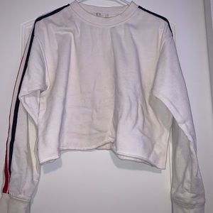 White Cropped Sweatshirt